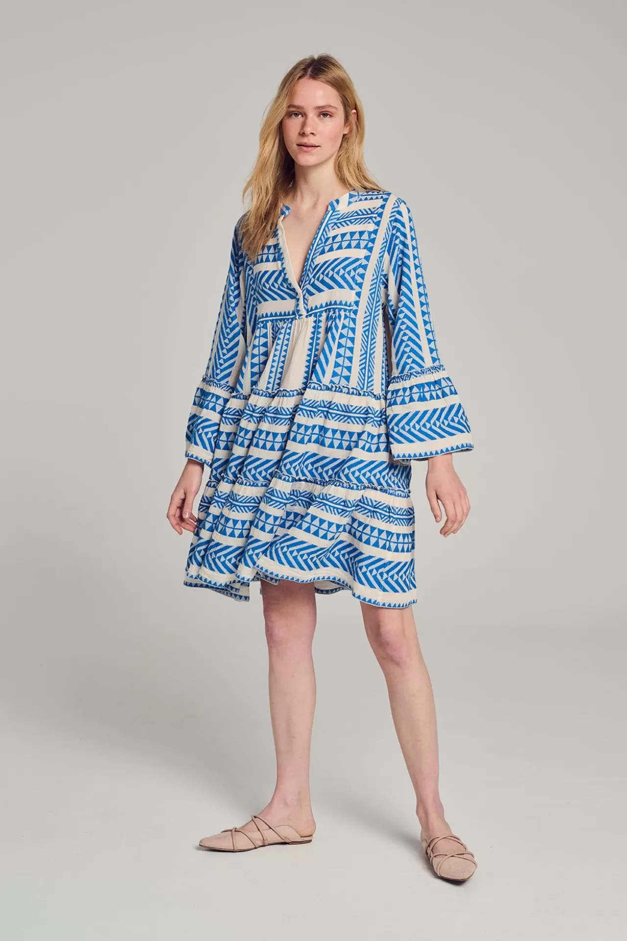 Shop Devotion TWINS Ella Short-Blue/Offwhite